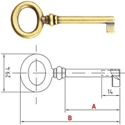 Immagine di CHIAVI PER MOBILI A LEVA METAL 33728  OTT.LUCIDO