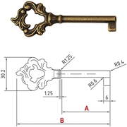 Immagine di CHIAVI PER MOBILI A LEVA METAL 33703