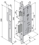 Immagine di SERRATURE WELKA 015.40/80 INFILARE PER LEGNO