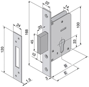 Immagine di SERRATURE WELKA 020 INFILARE PER LEGNO