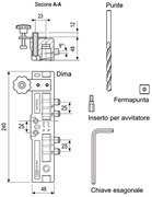 Immagine di DIME PER CERNIERE AGB ANUBA 3D KIT C/ACCESSORI