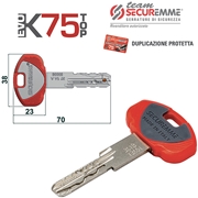 Immagine di CHIAVI PUNZONATE SECUREMME TEAM EVOK75 1B 10 PERNI