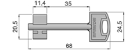 Immagine di CHIAVI SICUREZZA D.MAPPA SECUREMME TIPO B MM.68